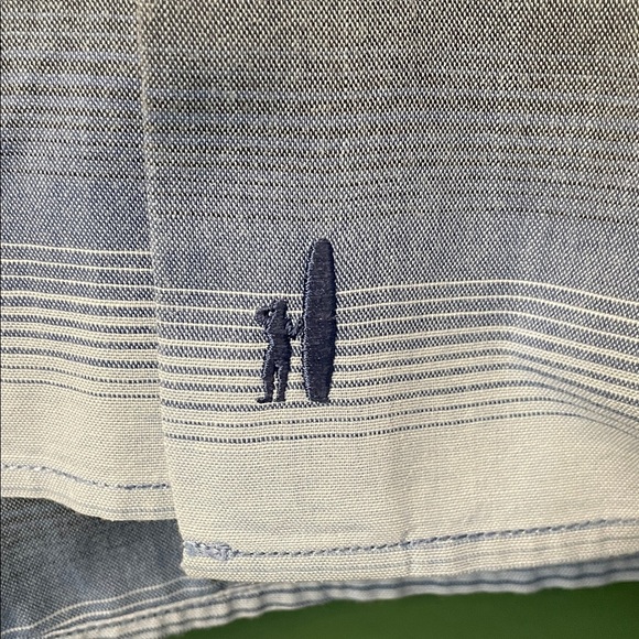johnnie-O Hangin’ Out Blue Gradient Mens L Button-Down Shirt Coastal Beach Vibes - Picture 8 of 9